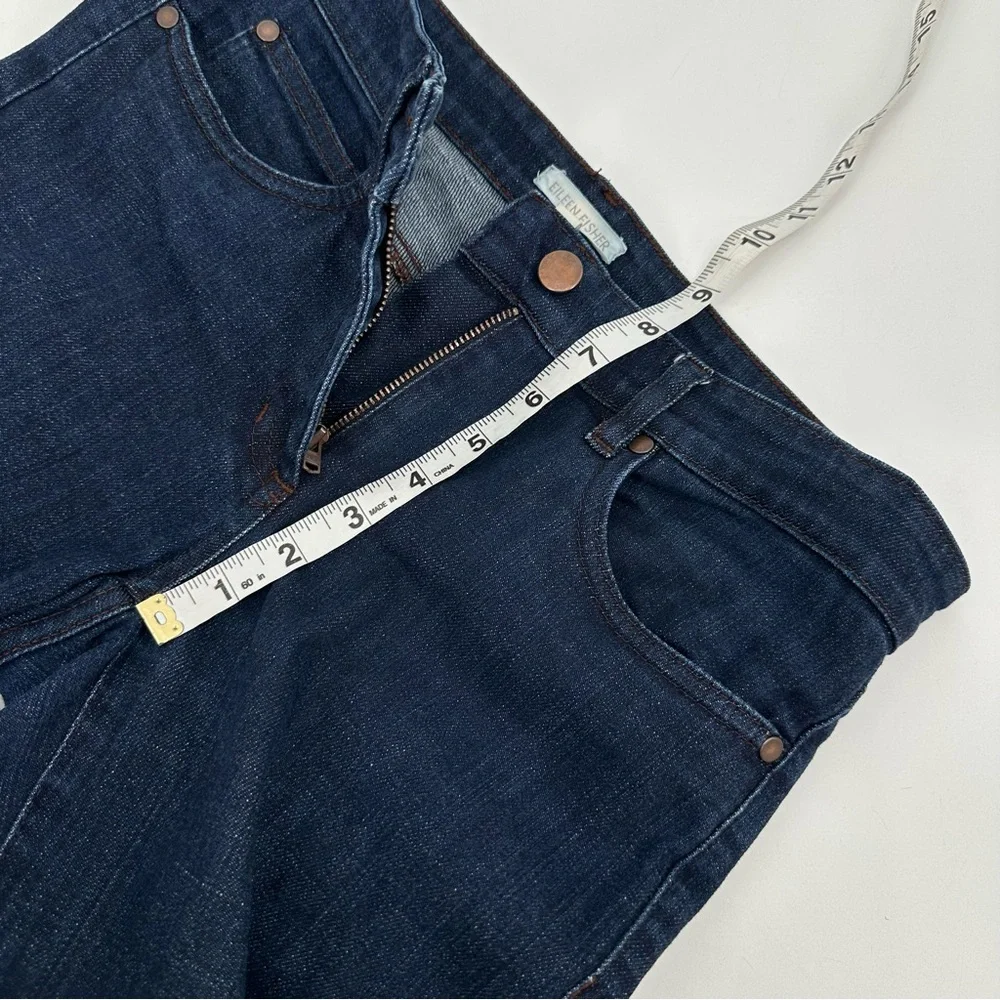 EILEEN FISHER Jeans Womens Size 4 Dark Wash Denim Made in Portugal